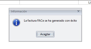 a3erp factura FACe generada correctamente