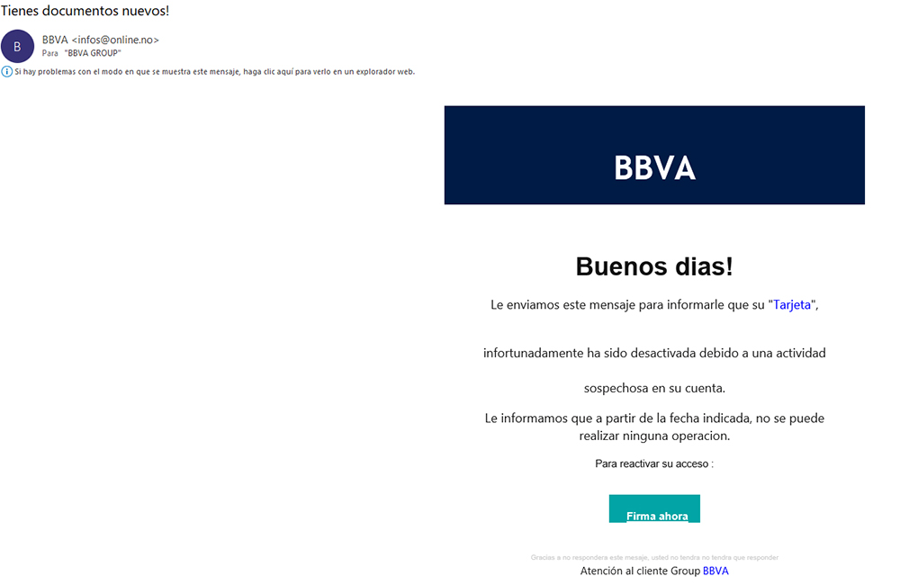 phishing entidad bancaria
