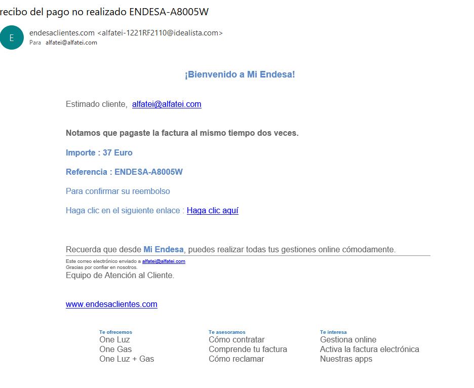 suplantación identidad dominio
